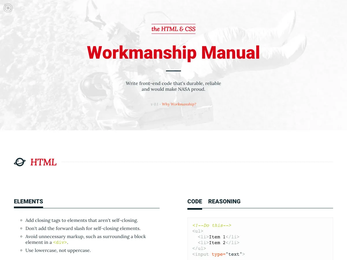 workmanship manual